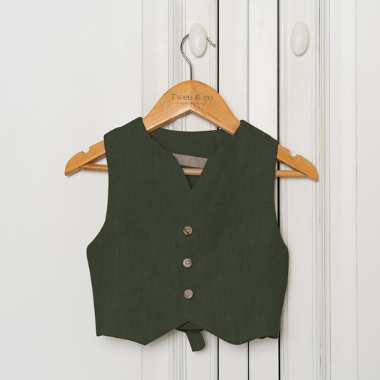 Wilbur Waistcoat - Forest Green