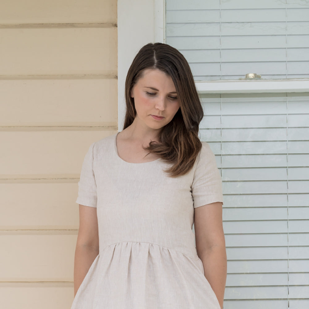 Womens linen dress by Twee & Co Organic Boutique, Made in NZ New Zealand