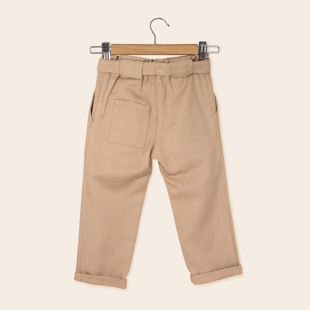 Aubrey Pants by Twee & co Organic Boutique made from a beautifully soft warm beige 100% organic Cotton