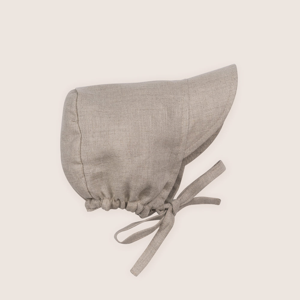 Clover Bonnet by Twee & Co Organic Boutique - babies and children's bonnet made from organic linen fabric
